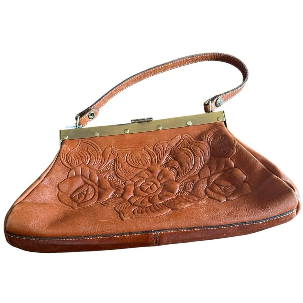 Patricia Nash Tooled Leather Frame Satchel – Floral Embossed - Picture 9 of 10